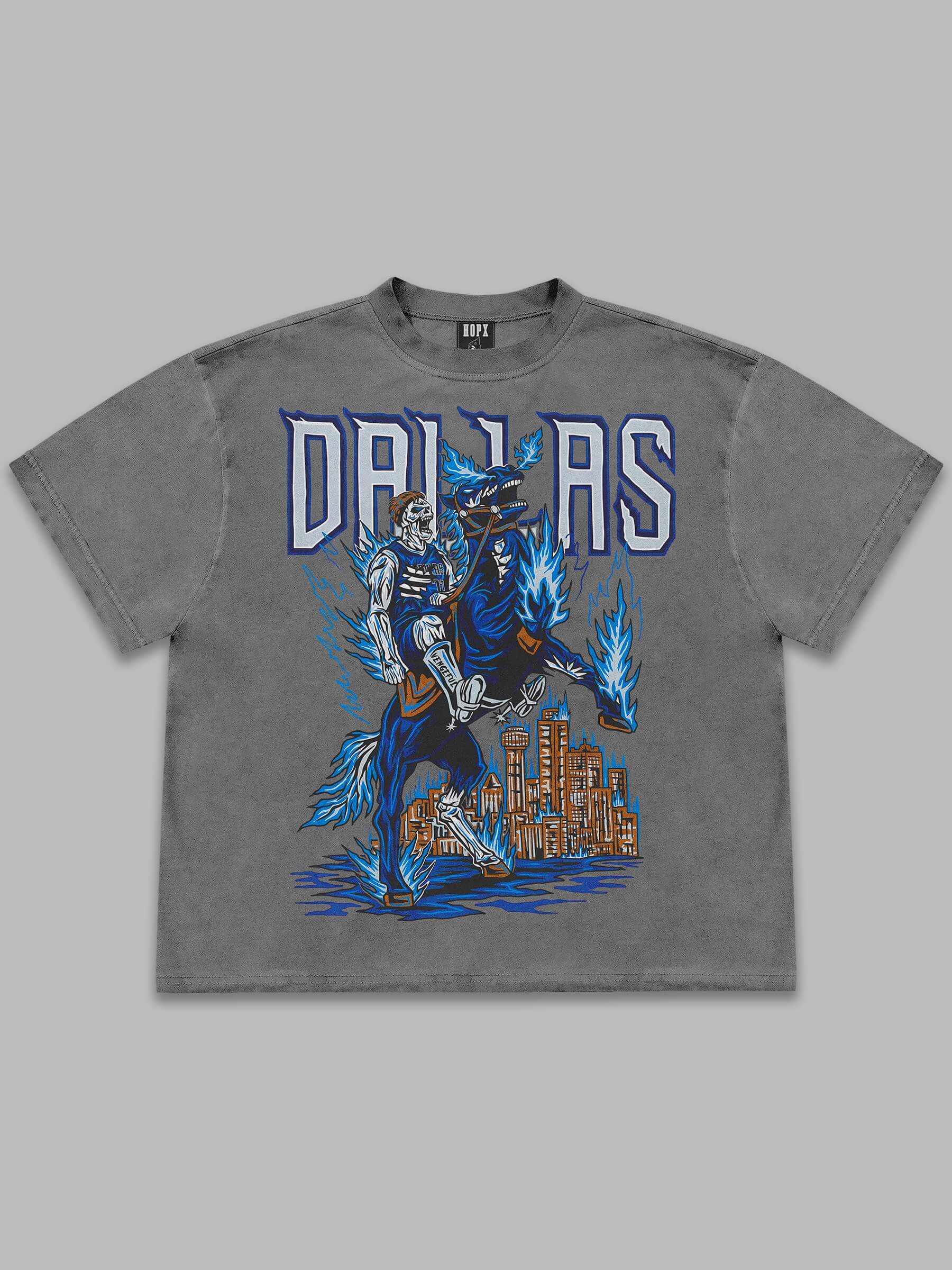 Dallas Mavericks Skeleton Rider Oversized Tee - Luka Dončić Inspired Streetwear