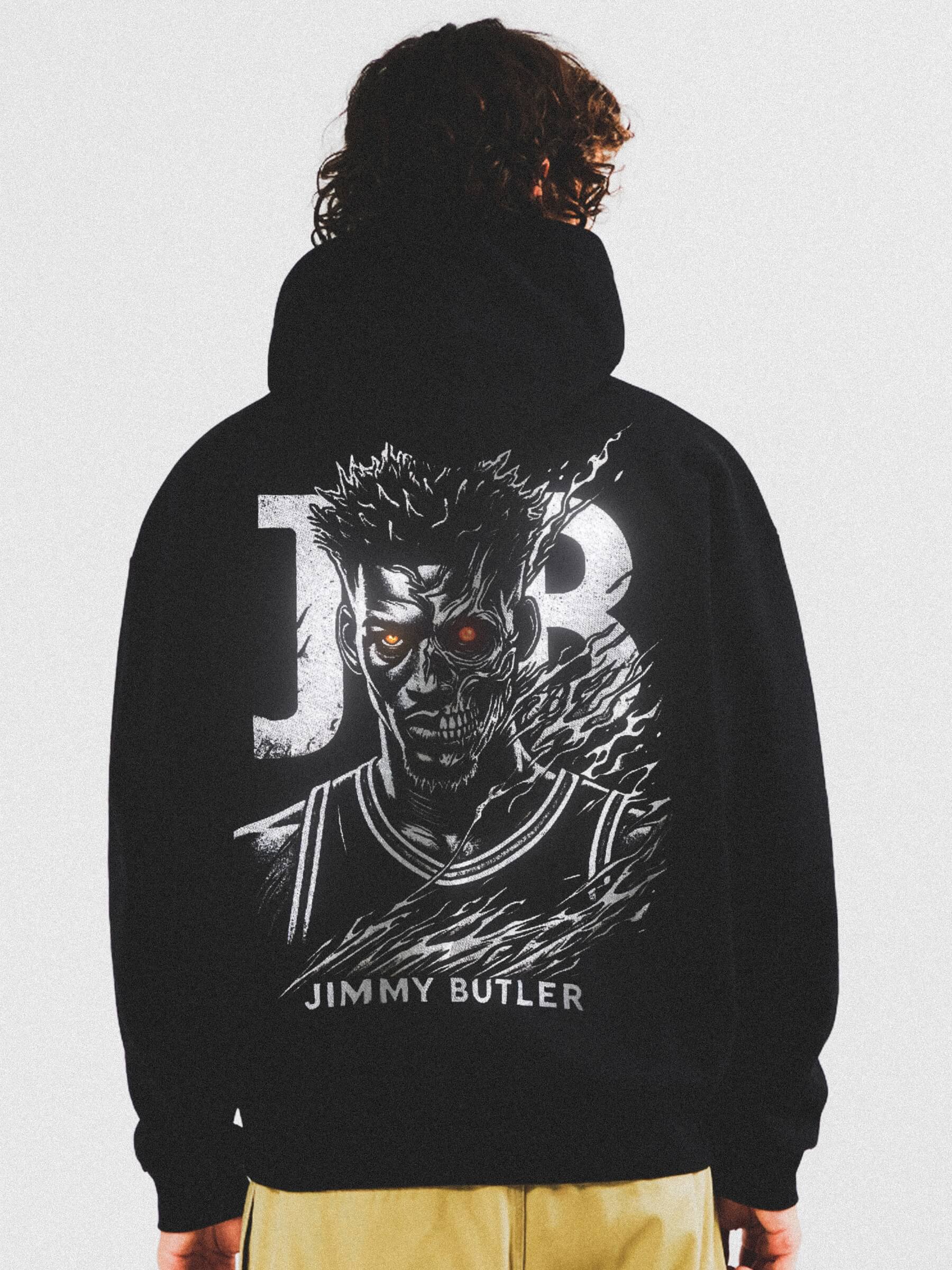 Jimmy Butler Skull Graphic Tee & Hoodie | Oversize Fit | Miami Heat Inspired