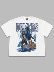 Dallas Mavericks Skeleton Rider Oversized Tee - Luka Dončić Inspired Streetwear