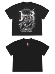 Jimmy Butler Skull Graphic Tee & Hoodie | Oversize Fit | Miami Heat Inspired