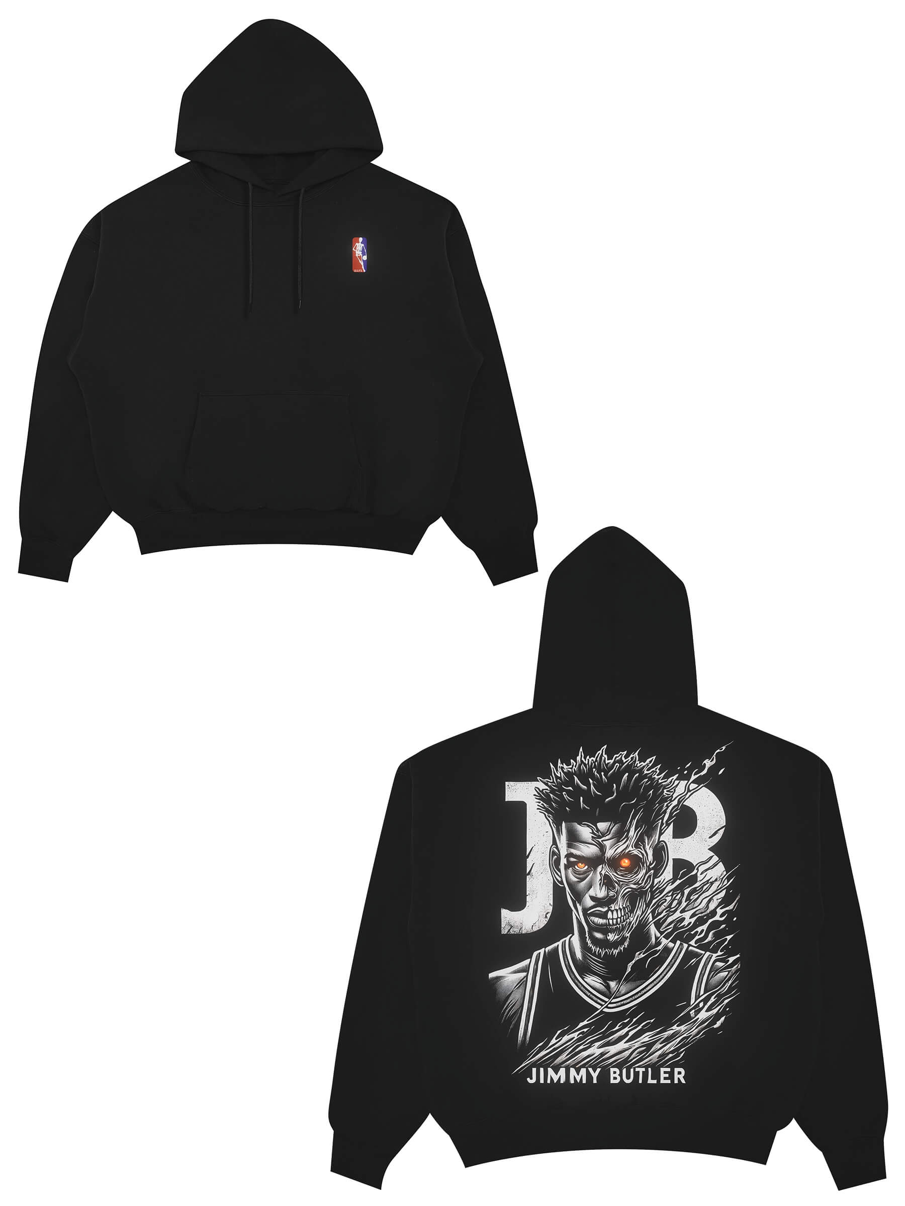 Jimmy Butler Skull Graphic Tee & Hoodie | Oversize Fit | Miami Heat Inspired