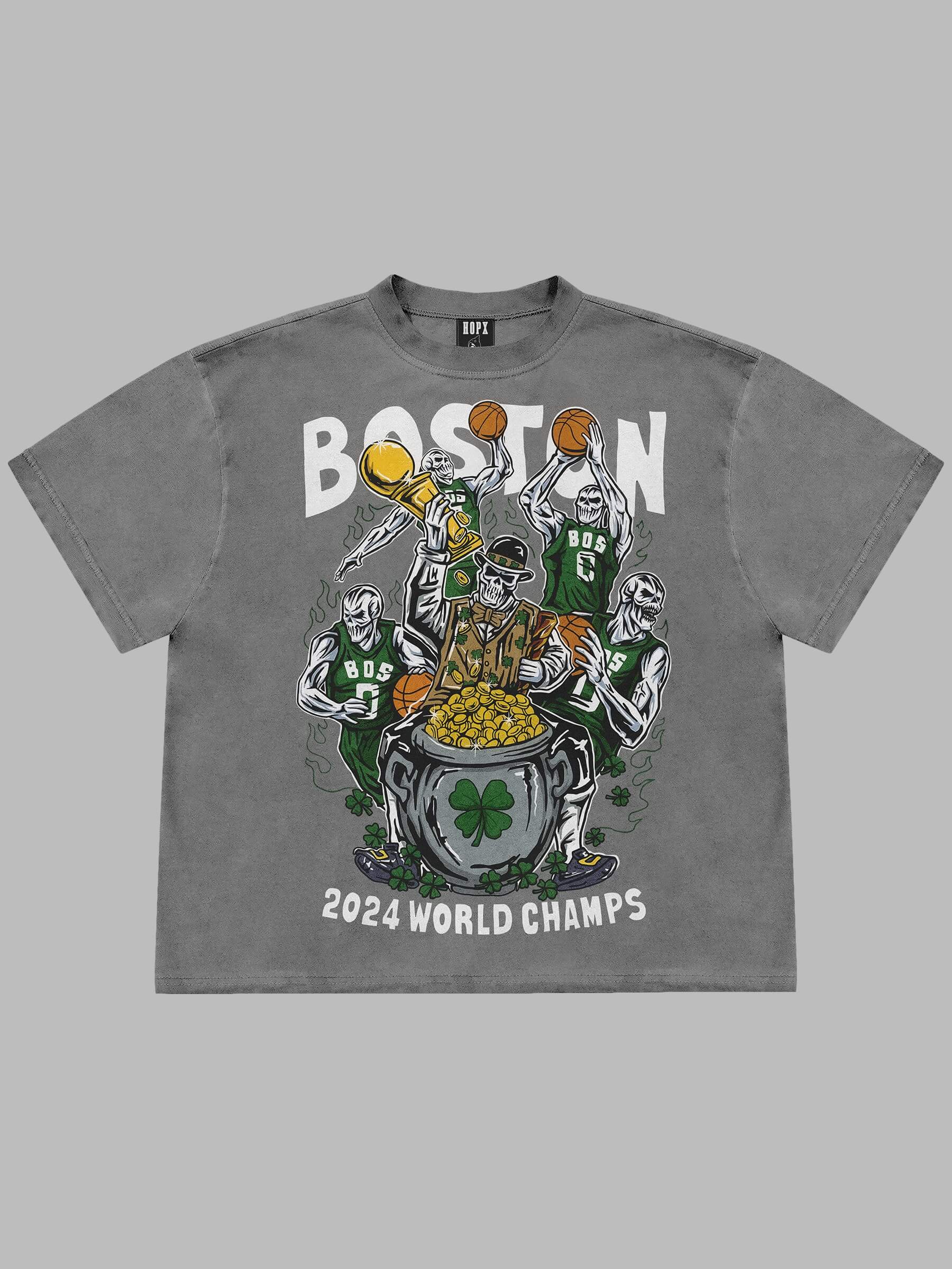 Boston Celtics 2024 Champs Tee – 18x World Champs / Starting Five Edition